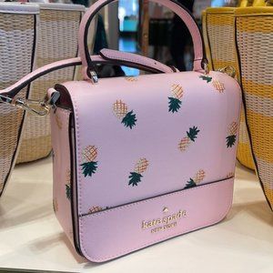 Kate Spade Staci Square Pineapple Crossbody Pink Multi